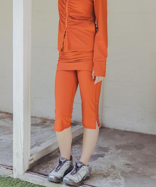URBAN RESEARCH(アーバンリサーチ)の「『UVカット』『一部WEB限定カラー』Swim URBAN RESEARCH スイム スカートドッキングレギンス(水着・レディース・ネイビー/ブラウン/オレンジ系その他・M/L/S/M)」の3枚目の写真