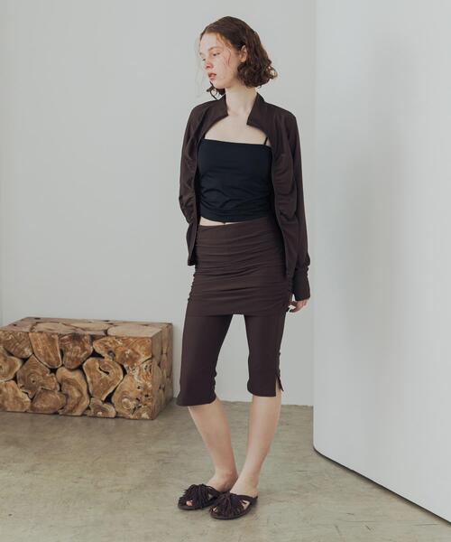 URBAN RESEARCH(アーバンリサーチ)の「『UVカット』『一部WEB限定カラー』Swim URBAN RESEARCH スイム スカートドッキングレギンス(水着・レディース・ネイビー/ブラウン/オレンジ系その他・M/L/S/M)」の5枚目の写真
