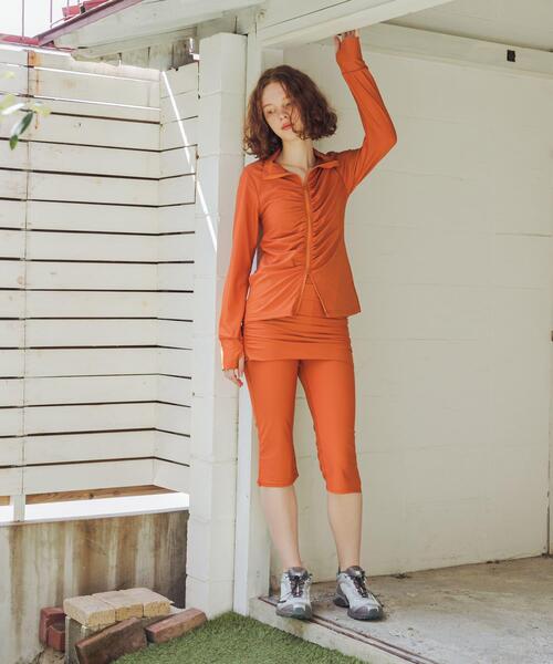 URBAN RESEARCH（アーバンリサーチ）の「『UVカット』『一部WEB限定カラー』Swim URBAN RESEARCH　スイム スカートドッキングレギンス（水着・レディース・ネイビー/ブラウン/オレンジ系その他・M/L/S/M）」の13枚目の写真