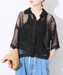 The Bagmati（ザバグマティ）の「BAGMATI/バグマティ レースシャツ 【手洗い可能】（シャツ/ブラウス）」
