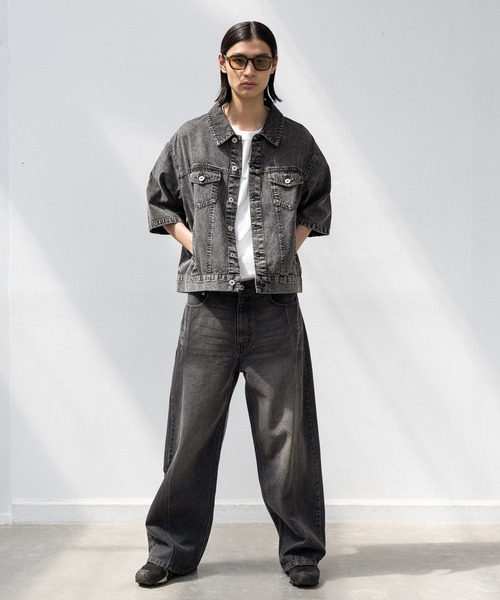 LAKOLE（ラコレ）の「デニムショートスリーブシャツ / 638898（シャツ/ブラウス・メンズ・ブルー/ブラック・MEDIUM/LARGE）」の3枚目の写真