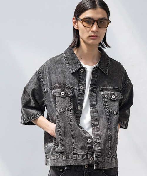 LAKOLE（ラコレ）の「デニムショートスリーブシャツ / 638898（シャツ/ブラウス・メンズ・ブルー/ブラック・MEDIUM/LARGE）」の4枚目の写真