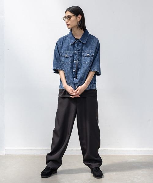 LAKOLE（ラコレ）の「デニムショートスリーブシャツ / 638898（シャツ/ブラウス・メンズ・ブルー/ブラック・MEDIUM/LARGE）」の5枚目の写真