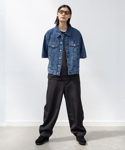 LAKOLE（ラコレ）の「デニムショートスリーブシャツ / 638898（シャツ/ブラウス・メンズ・ブルー/ブラック・MEDIUM/LARGE）」の6枚目の写真