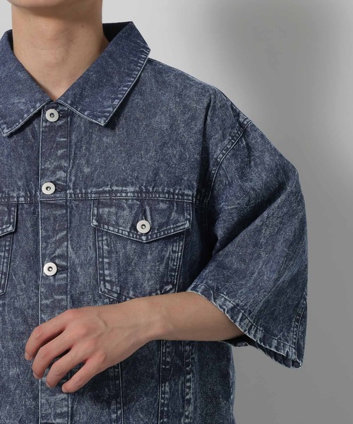 LAKOLE（ラコレ）の「デニムショートスリーブシャツ / 638898（シャツ/ブラウス・メンズ・ブルー/ブラック・MEDIUM/LARGE）」の21枚目の写真