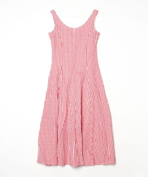 FREE STYLISTS(フリー スタイリスト)の「YUGA_YGMC Korean-style Checkered long dress(ワンピース・レディース・レッド/ブラック・M/S)」の3枚目の写真