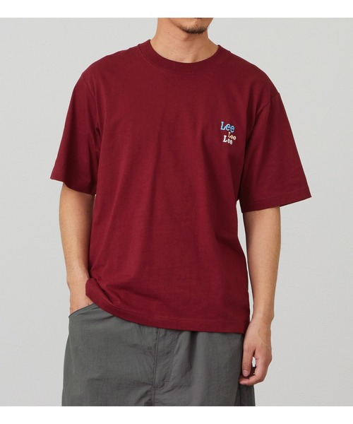 Lee(リー)の「Lee/リー マルチロゴTシャツ(Tシャツ/カットソー・メンズ・レッド/ホワイト/ブルー/ネイビー/ベージュ/グレー・SMALL/MEDIUM/X-LARGE/LARGE)」の1枚目の写真