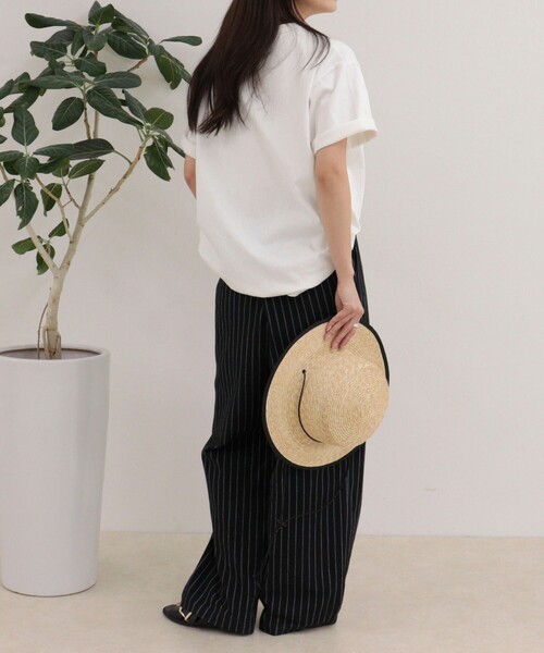 fredy emue(フレディエミュ)の「【GEVACO/ゲバコ】ベーシックオープンエンド天竺Tシャツ(Tシャツ/カットソー・レディース・ネイビー/ミント/オフホワイト・38)」の6枚目の写真