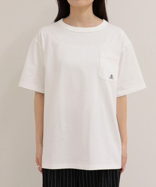 fredy emue(フレディエミュ)の「【GEVACO/ゲバコ】ベーシックオープンエンド天竺Tシャツ(Tシャツ/カットソー・レディース・ネイビー/ミント/オフホワイト・38)」の12枚目の写真