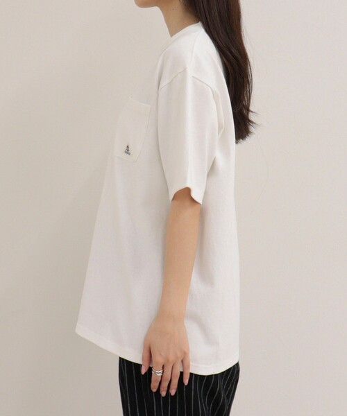 fredy emue(フレディエミュ)の「【GEVACO/ゲバコ】ベーシックオープンエンド天竺Tシャツ(Tシャツ/カットソー・レディース・ネイビー/ミント/オフホワイト・38)」の13枚目の写真