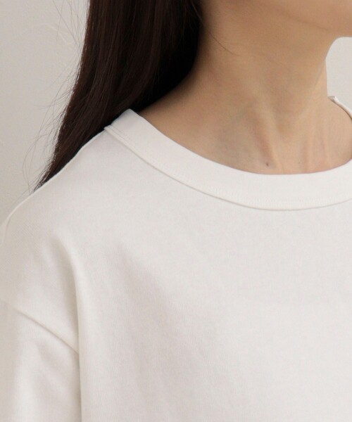 fredy emue(フレディエミュ)の「【GEVACO/ゲバコ】ベーシックオープンエンド天竺Tシャツ(Tシャツ/カットソー・レディース・ネイビー/ミント/オフホワイト・38)」の15枚目の写真