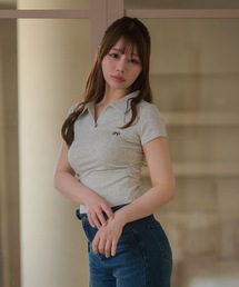 Ribbon sadie polo tops / リボンセイディポロトップス