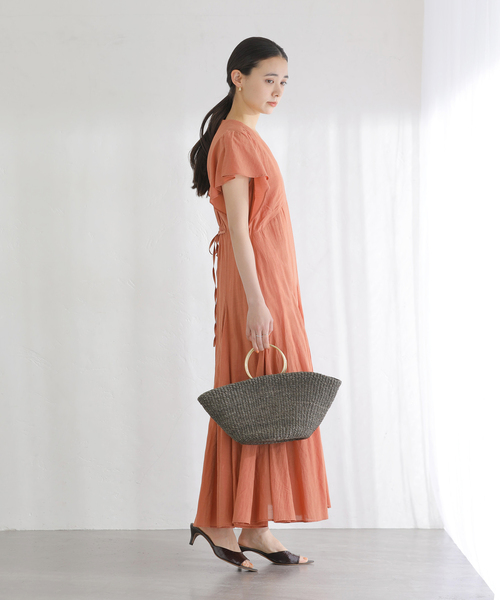 La TOTALITE(ラトータリテ)の「【洗える】コットンミックスコンシャスワンピース(ワンピース・レディース・オレンジ/ブルー/ブラック・36/38)」の6枚目の写真