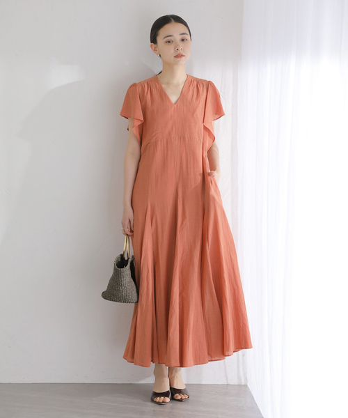 La TOTALITE(ラトータリテ)の「【洗える】コットンミックスコンシャスワンピース(ワンピース・レディース・オレンジ/ブルー/ブラック・36/38)」の8枚目の写真