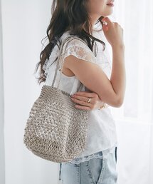 La boutique BonBon | 【バグマティ】メタリッククロシェバッグ(トートバッグ)