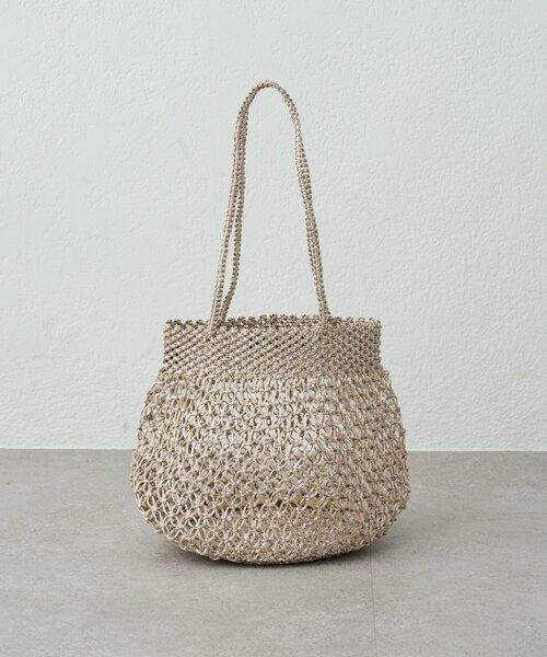 La boutique BonBon(ラブティックボンボン)の「【バグマティ】メタリッククロシェバッグ(トートバッグ・レディース・ゴールド/ピンク・FREE)」の7枚目の写真