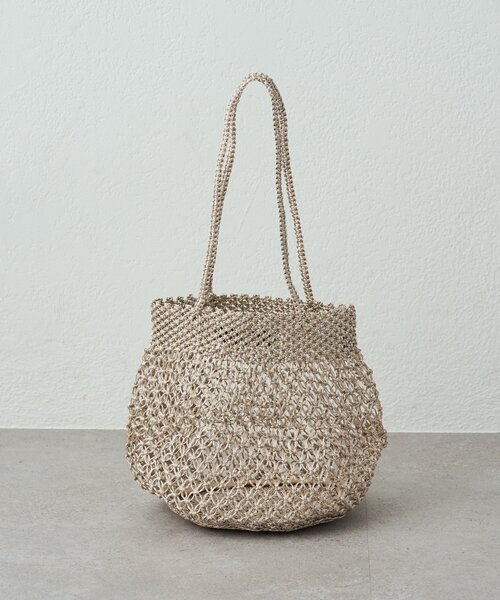 La boutique BonBon(ラブティックボンボン)の「【バグマティ】メタリッククロシェバッグ(トートバッグ・レディース・ゴールド/ピンク・FREE)」の10枚目の写真