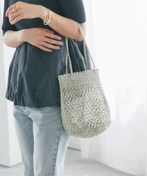 La boutique BonBon(ラブティックボンボン)の「【バグマティ】メタリッククロシェバッグ(トートバッグ・レディース・ゴールド/ピンク・FREE)」の17枚目の写真