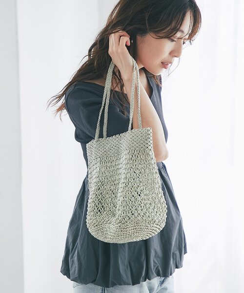 La boutique BonBon(ラブティックボンボン)の「【バグマティ】メタリッククロシェバッグ(トートバッグ・レディース・ゴールド/ピンク・FREE)」の18枚目の写真