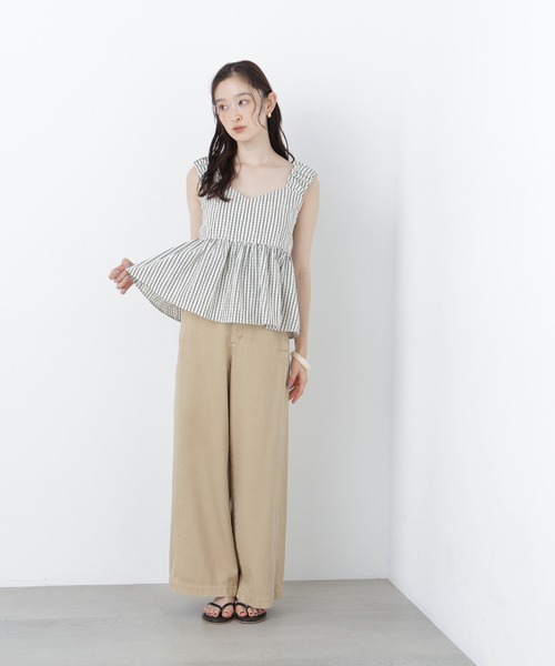 N.(N. Natural Beauty Basic)(エヌエヌナチュラルビューティーベーシック)の「【セットアップ可能】チェック SETUP ブラウス(シャツ/ブラウス・レディース・ホワイト系その他/ブラック系その他2・フリ-)」の3枚目の写真