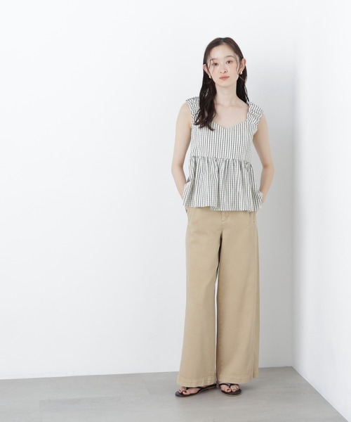 N.(N. Natural Beauty Basic)(エヌエヌナチュラルビューティーベーシック)の「【セットアップ可能】チェック SETUP ブラウス(シャツ/ブラウス・レディース・ホワイト系その他/ブラック系その他2・フリ-)」の7枚目の写真