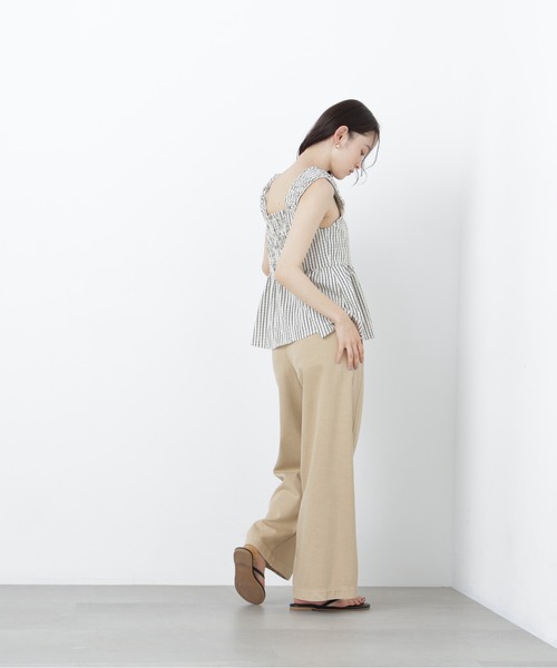 N.(N. Natural Beauty Basic)(エヌエヌナチュラルビューティーベーシック)の「【セットアップ可能】チェック SETUP ブラウス(シャツ/ブラウス・レディース・ホワイト系その他/ブラック系その他2・フリ-)」の9枚目の写真