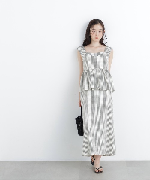 N.(N. Natural Beauty Basic)(エヌエヌナチュラルビューティーベーシック)の「【セットアップ可能】チェック SETUP ブラウス(シャツ/ブラウス・レディース・ホワイト系その他/ブラック系その他2・フリ-)」の11枚目の写真