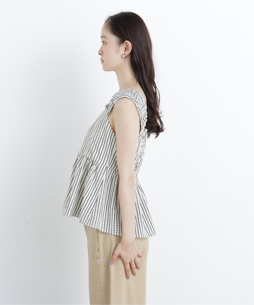 N.(N. Natural Beauty Basic)(エヌエヌナチュラルビューティーベーシック)の「【セットアップ可能】チェック SETUP ブラウス(シャツ/ブラウス・レディース・ホワイト系その他/ブラック系その他2・フリ-)」の13枚目の写真