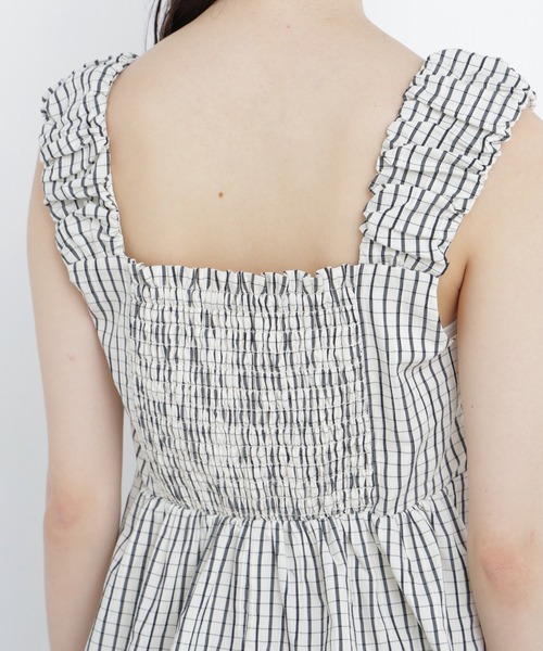 N.(N. Natural Beauty Basic)(エヌエヌナチュラルビューティーベーシック)の「【セットアップ可能】チェック SETUP ブラウス(シャツ/ブラウス・レディース・ホワイト系その他/ブラック系その他2・フリ-)」の16枚目の写真
