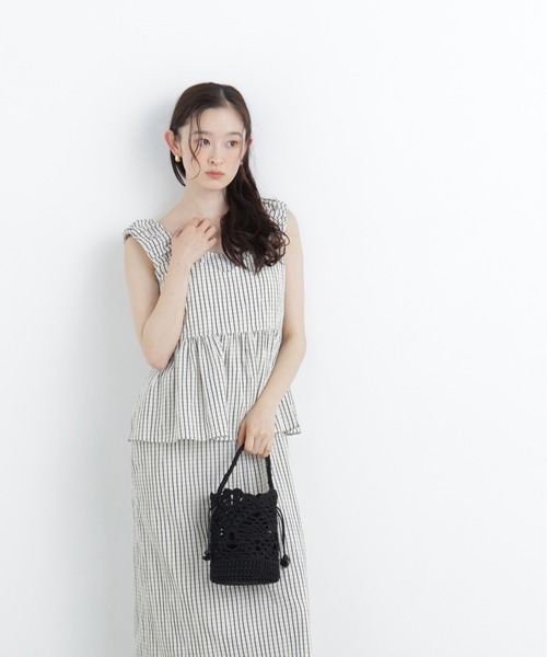 N.(N. Natural Beauty Basic)(エヌエヌナチュラルビューティーベーシック)の「【セットアップ可能】チェック SETUP ブラウス(シャツ/ブラウス・レディース・ホワイト系その他/ブラック系その他2・フリ-)」の10枚目の写真