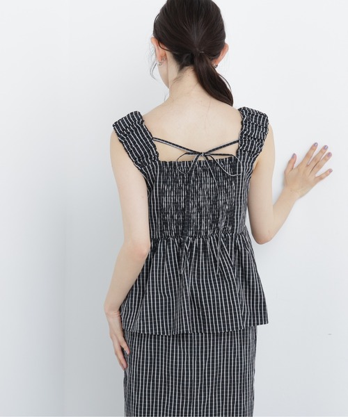 N.(N. Natural Beauty Basic)(エヌエヌナチュラルビューティーベーシック)の「【セットアップ可能】チェック SETUP ブラウス(シャツ/ブラウス・レディース・ホワイト系その他/ブラック系その他2・フリ-)」の20枚目の写真