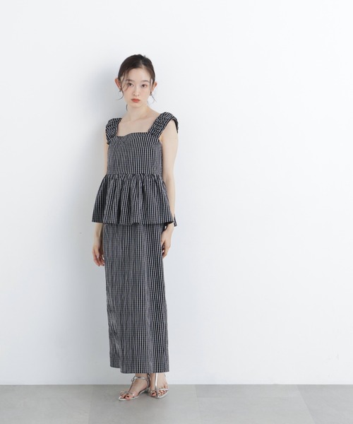 N.(N. Natural Beauty Basic)(エヌエヌナチュラルビューティーベーシック)の「【セットアップ可能】チェック SETUP ブラウス(シャツ/ブラウス・レディース・ホワイト系その他/ブラック系その他2・フリ-)」の21枚目の写真