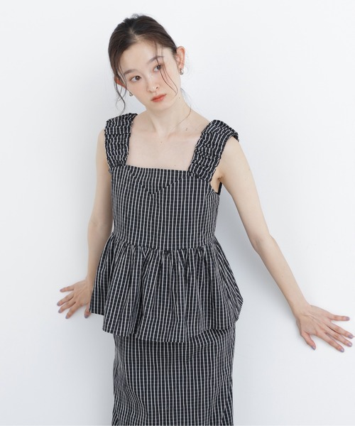 N.(N. Natural Beauty Basic)(エヌエヌナチュラルビューティーベーシック)の「【セットアップ可能】チェック SETUP ブラウス(シャツ/ブラウス・レディース・ホワイト系その他/ブラック系その他2・フリ-)」の22枚目の写真