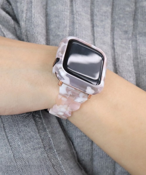 Urban Coral(アーバンコーラル)の「Apple Watchバンド マーブルキャンディー スリム / Urban Coral(デジタル腕時計・レディース・ホワイト系/ブラック系その他2/ピンク系その他/ブラウン系その他/ブラック/ホワイト系その他/ホワイト系その他3・40mm)」の7枚目の写真