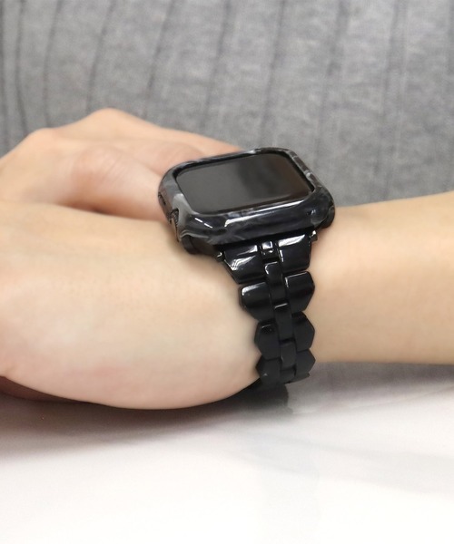 Urban Coral(アーバンコーラル)の「Apple Watchバンド マーブルキャンディー スリム / Urban Coral(デジタル腕時計・レディース・ホワイト系/ブラック系その他2/ピンク系その他/ブラウン系その他/ブラック/ホワイト系その他/ホワイト系その他3・40mm)」の10枚目の写真