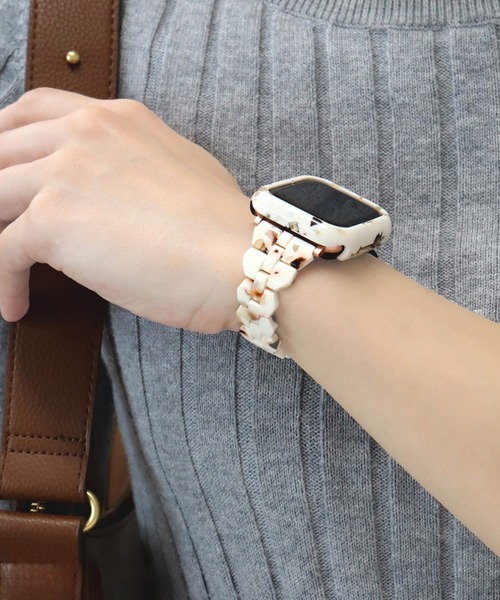 Urban Coral(アーバンコーラル)の「Apple Watchバンド マーブルキャンディー スリム / Urban Coral(デジタル腕時計・レディース・ホワイト系/ブラック系その他2/ピンク系その他/ブラウン系その他/ブラック/ホワイト系その他/ホワイト系その他3・40mm)」の9枚目の写真