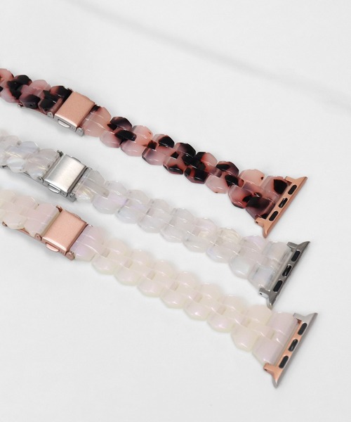 Urban Coral(アーバンコーラル)の「Apple Watchバンド マーブルキャンディー スリム / Urban Coral(デジタル腕時計・レディース・ホワイト系/ブラック系その他2/ピンク系その他/ブラウン系その他/ブラック/ホワイト系その他/ホワイト系その他3・40mm)」の13枚目の写真