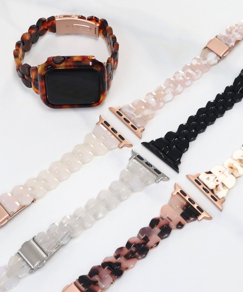 Urban Coral(アーバンコーラル)の「Apple Watchバンド マーブルキャンディー スリム / Urban Coral(デジタル腕時計・レディース・ホワイト系/ブラック系その他2/ピンク系その他/ブラウン系その他/ブラック/ホワイト系その他/ホワイト系その他3・40mm)」の14枚目の写真
