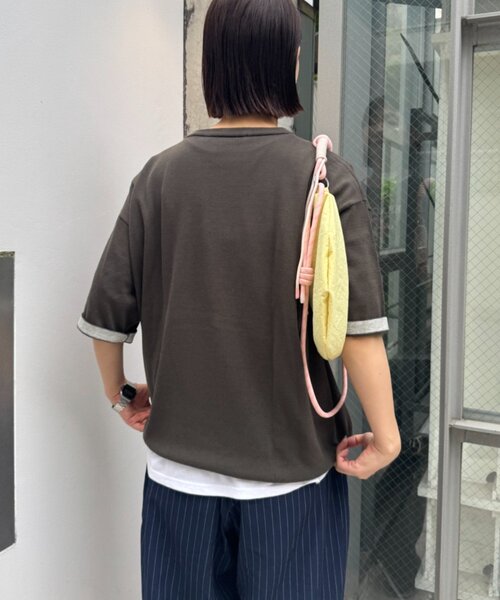 CIAOPANIC TYPY(チャオパニックティピー)の「【UNISEX】アニマル柄サマーニット袖切替し配色TEE(Tシャツ/カットソー・メンズ・ネイビー/チャコールグレー/ライトグレー/グリーン・MEDIUM/LARGE)」の16枚目の写真