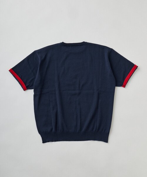 CIAOPANIC TYPY(チャオパニックティピー)の「【UNISEX】アニマル柄サマーニット袖切替し配色TEE(Tシャツ/カットソー・メンズ・ネイビー/チャコールグレー/ライトグレー/グリーン・MEDIUM/LARGE)」の10枚目の写真