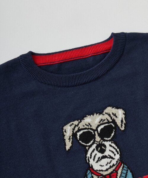 CIAOPANIC TYPY(チャオパニックティピー)の「【UNISEX】アニマル柄サマーニット袖切替し配色TEE(Tシャツ/カットソー・メンズ・ネイビー/チャコールグレー/ライトグレー/グリーン・MEDIUM/LARGE)」の11枚目の写真