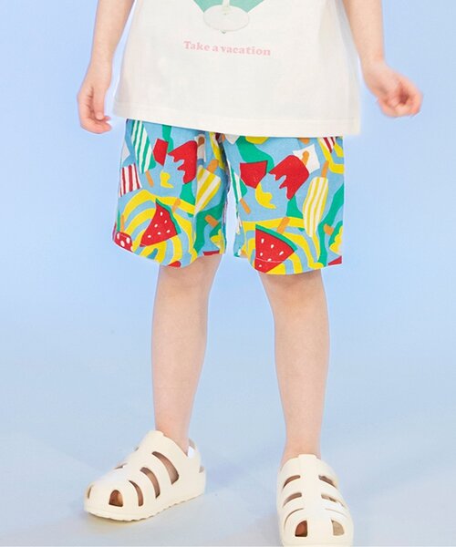 BREEZE(ブリーズ)の「【サマーエール】4柄ハーフパンツ(その他パンツ・キッズ・キナリ/ミント/サックスブルー/ブラック・120/140/80/100/110/130/90)」の4枚目の写真