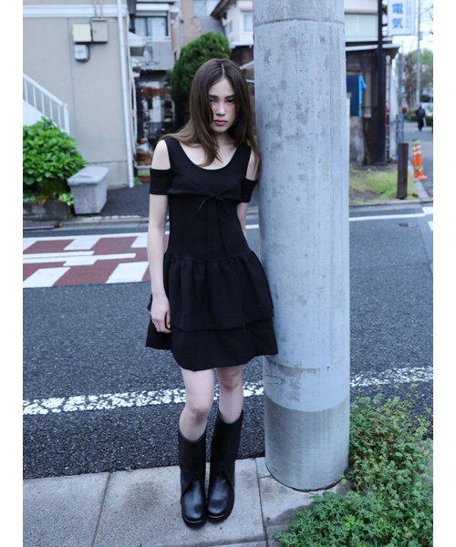 UGLY SHADOW(アグリーシャドウ)の「CANCAN PUMPKIN RIBBON DRESS(BLACK)(ワンピース・レディース・その他・FREE)」の1枚目の写真
