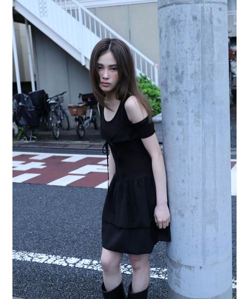 UGLY SHADOW(アグリーシャドウ)の「CANCAN PUMPKIN RIBBON DRESS(BLACK)(ワンピース・レディース・その他・FREE)」の2枚目の写真