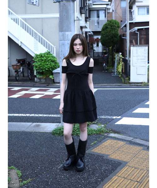 UGLY SHADOW(アグリーシャドウ)の「CANCAN PUMPKIN RIBBON DRESS(BLACK)(ワンピース・レディース・その他・FREE)」の3枚目の写真