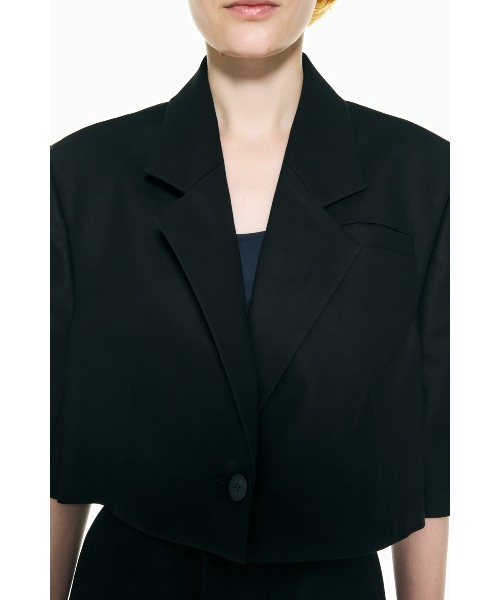 ENFOLD(エンフォルド)の「HALF-SLEEVES JACKET(テーラードジャケット・レディース・ブラック・38)」の9枚目の写真