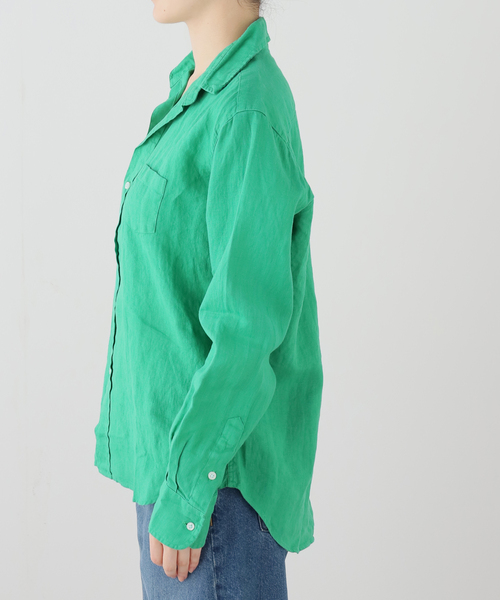 Frank&Eileen(フランクアンドアイリーン)の「Frank&Eileen/フランク&アイリーン WASHED LINEN シャツ(シャツ/ブラウス・レディース・グリーン・X-SMALL)」の2枚目の写真