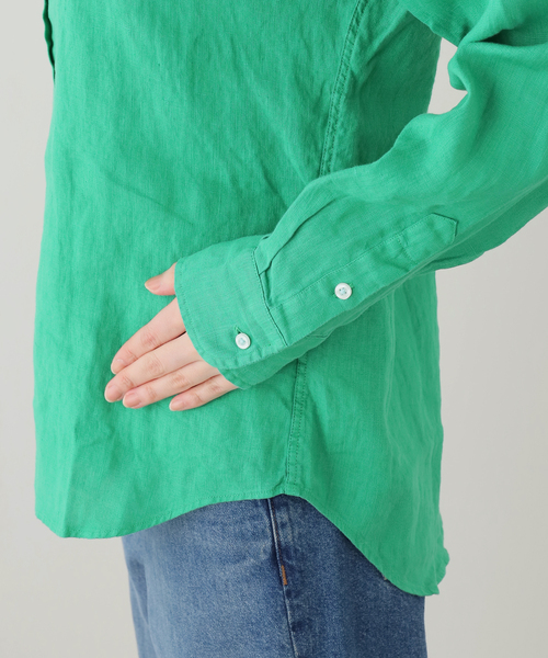 Frank&Eileen(フランクアンドアイリーン)の「Frank&Eileen/フランク&アイリーン WASHED LINEN シャツ(シャツ/ブラウス・レディース・グリーン・X-SMALL)」の5枚目の写真