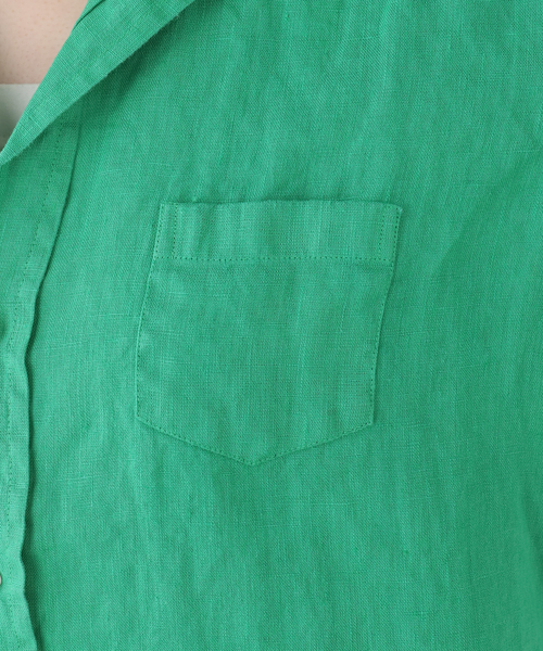Frank&Eileen(フランクアンドアイリーン)の「Frank&Eileen/フランク&アイリーン WASHED LINEN シャツ(シャツ/ブラウス・レディース・グリーン・X-SMALL)」の6枚目の写真