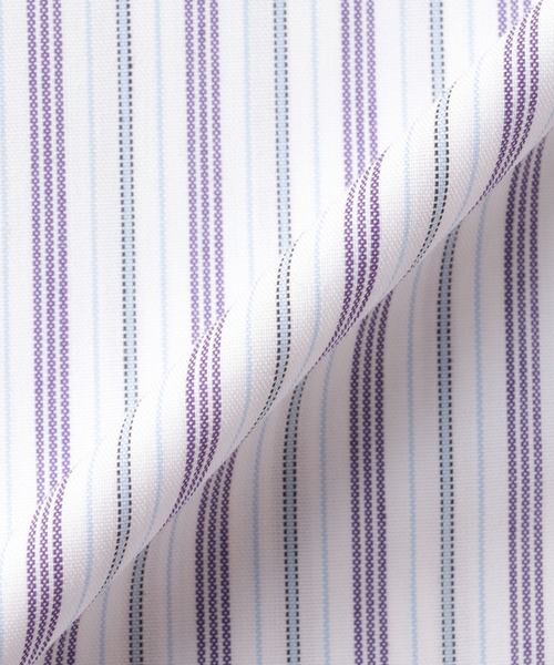 TOKYO SHIRTS(トウキョウシャツ)の「【透け防止】 形態安定ノンアイロン ワイド 7分袖ビジネスワイシャツ(ビジネスシャツ・レディース・パープル・XL/M/XS/S/L/LL)」の5枚目の写真